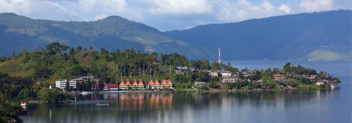 Samosir Island on Lake Toba, Sumatra, Indonesia